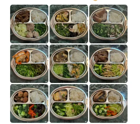 孫儷秀自己的營養均衡的養生餐。翻攝孫儷微博
