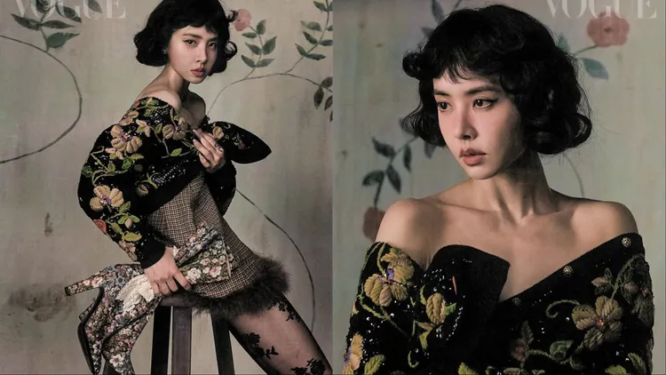 蔡依林頂著一頭復古捲髮登封。翻攝蔡依林IG