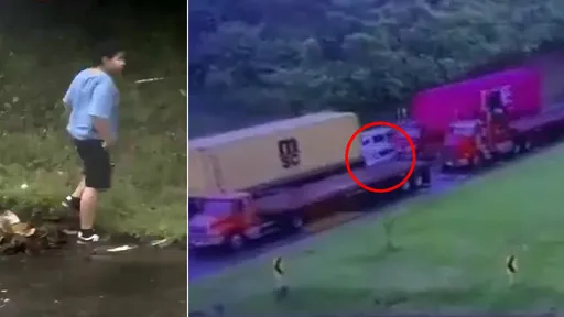 儿下车小便「妈妈搞笑说再见」　一语成谶！父母随即被追撞双亡