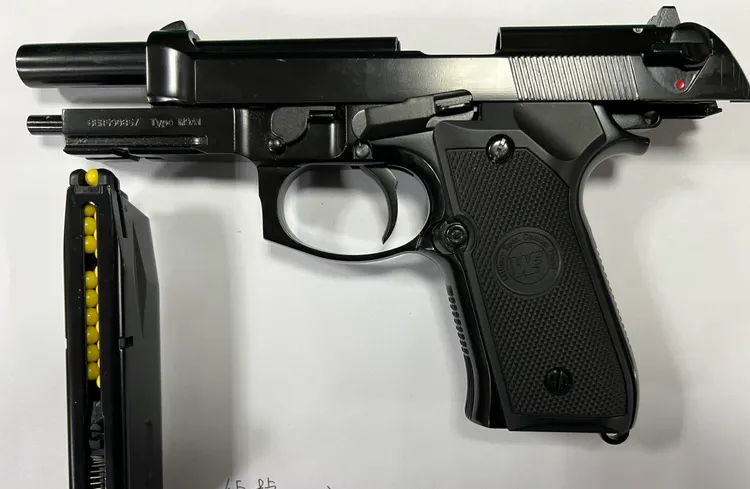 警方起獲作案槍枝。竹東警分局提供