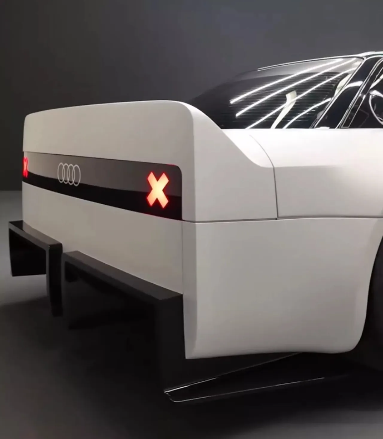 Audi GT50概念車採用「三廂式」比例、方正輪廓與強烈的空氣力學線條。原廠照片