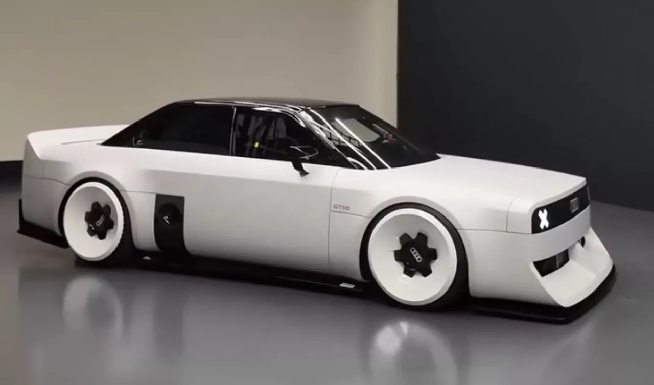 GT50概念車保留2.5升五缸引擎與quattro四驅系統，造型融合經典賽車元素與現代設計。原廠照片