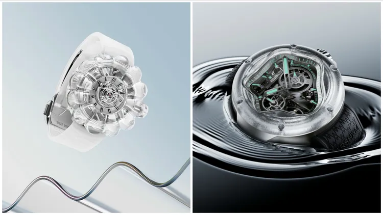 本周宇舶表（Hublot）台北专卖店迎来重要时刻，首度同时展出村上隆（Takashi Murakami）的MP-15蓝宝石陀飞轮腕表，以及美国艺术家Daniel Arsham的MP-17 Arsham Splash蓝宝石钛金十日动力储存腕表。品牌提供