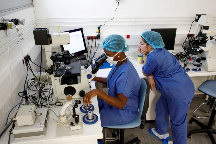 欧洲一名男子捐精助人生下近两百子女之后，才被诊断出有基因突变让孩子成为罹癌高风险群。图为法国巴黎的不孕实验室。路透社