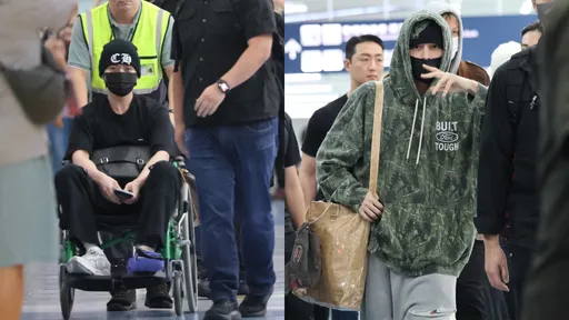 直击｜Stray Kids伤兵坐轮椅抵小港机场！赵雨凡带CORTIS回家嗨比YA