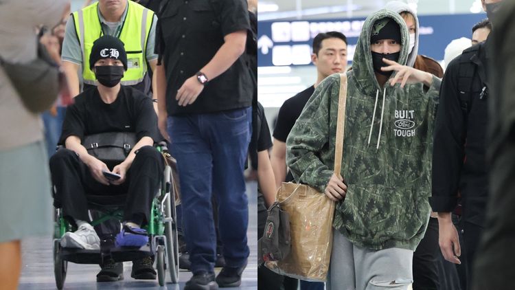 直擊｜Stray Kids傷兵坐輪椅抵小港機場！趙雨凡帶CORTIS回家嗨比YA