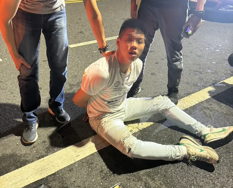 台中七期今年7月6日發生1061萬元現金的強盜案，警方隔天就逮捕2名搶匪，圖為楊姓嫌犯。民眾提供