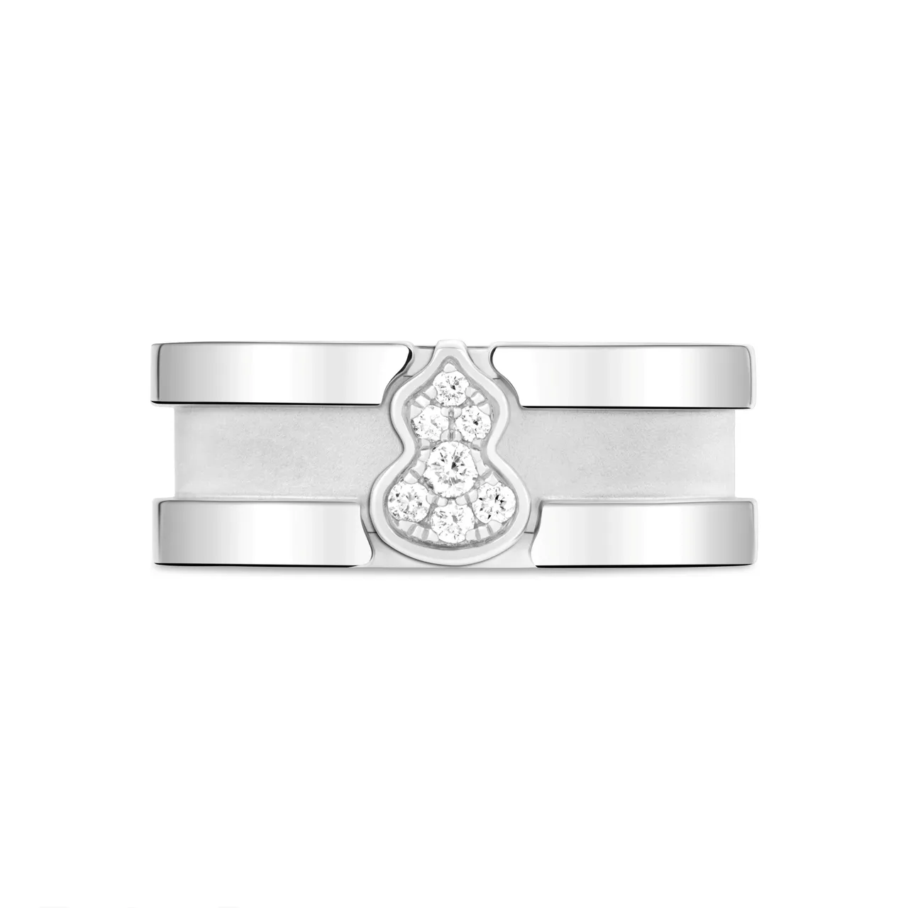 Qeelin Wulu Eternity 18K 白金镶钻戒指（7mm），12万9500元。品牌提供