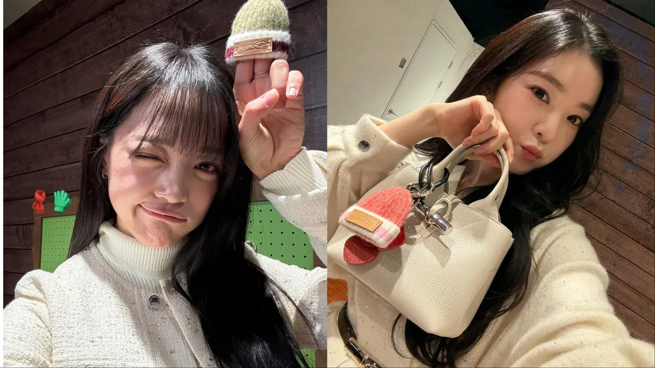 金世正（左）、Irene（右）以Longchamp造型亮相。翻攝金世正、Irene IG