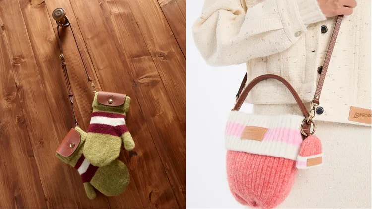 針織帽、手套成為造型焦點，變化出包款、吊飾等單品。品牌提供