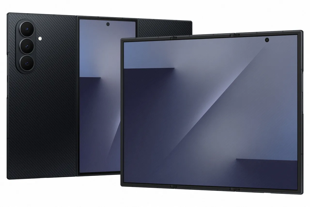 Galaxy Z TriFold提供瀚夜黑一色选择。三星提供
