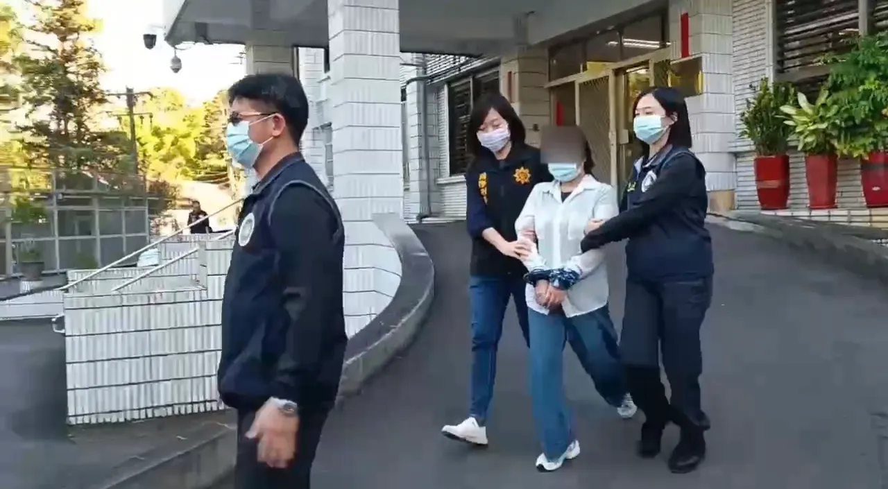 泰国女在台遭逮。翻摄画面