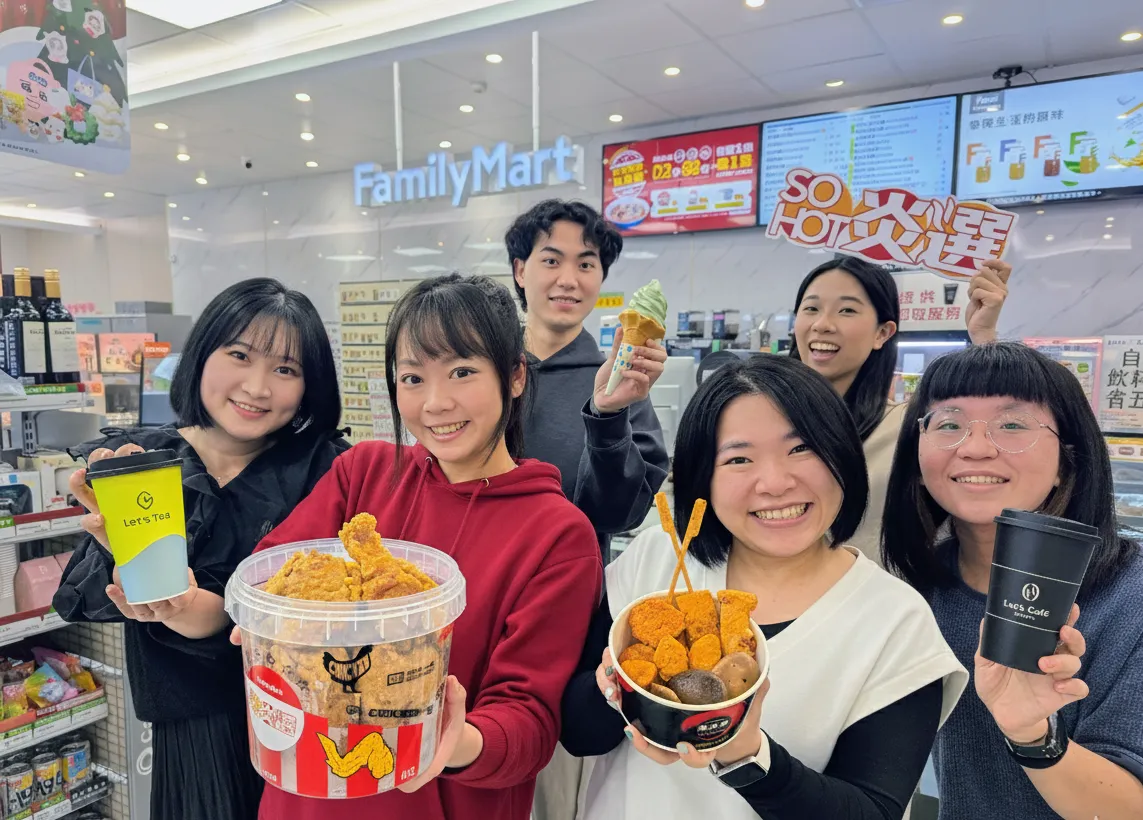 配合跨年欢聚的大份量需求，推出现烤点心、炸物桶等优惠。全家提供