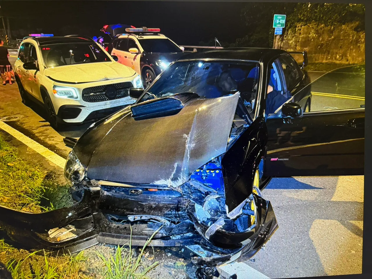 肇事小客车。大溪警分局提供