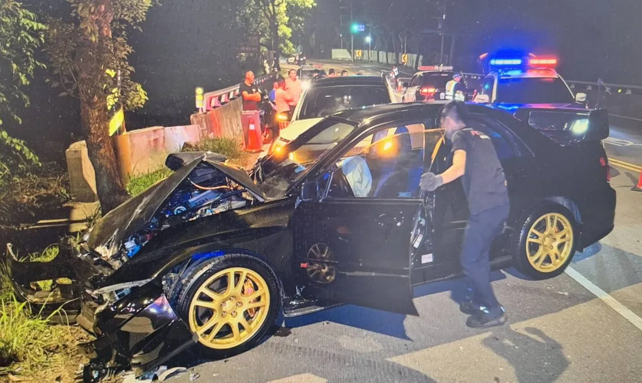 警方路检惊魂记！　小客车转弯失速逆向冲撞拦检点酿3伤