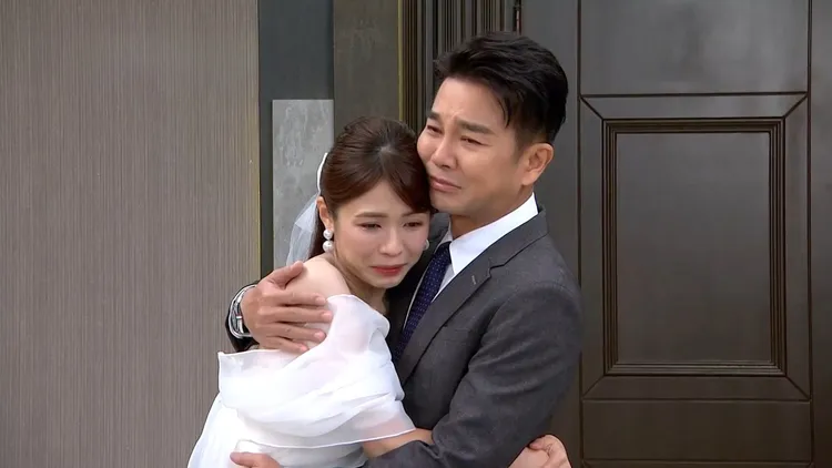 謝承均不捨女兒林萱渝為愛犯傻。三立提供