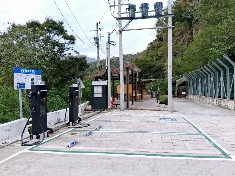 公有停車場EV充電樁。觀旅局提供