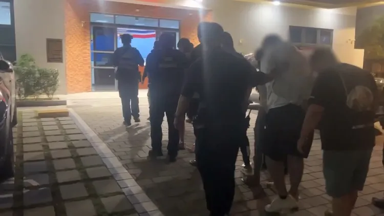 警方逮捕洪嫌等7名嫌犯。民眾提供