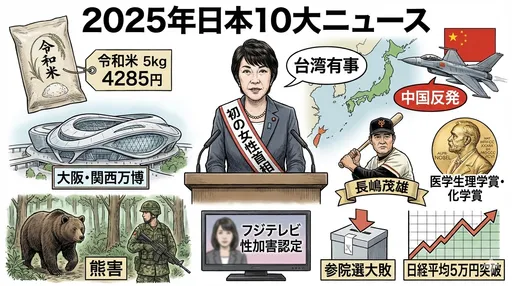 2025日本「10大国内新闻」揭晓！台湾赫然在列