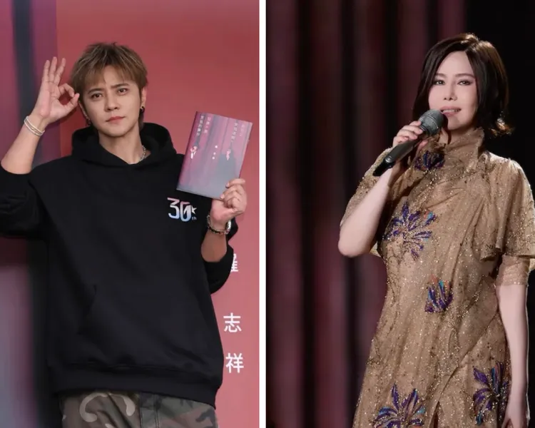 羅志祥（左）今晚開唱，江蕙贈花藏暖心情誼。（左資料照、右寬宏提供）