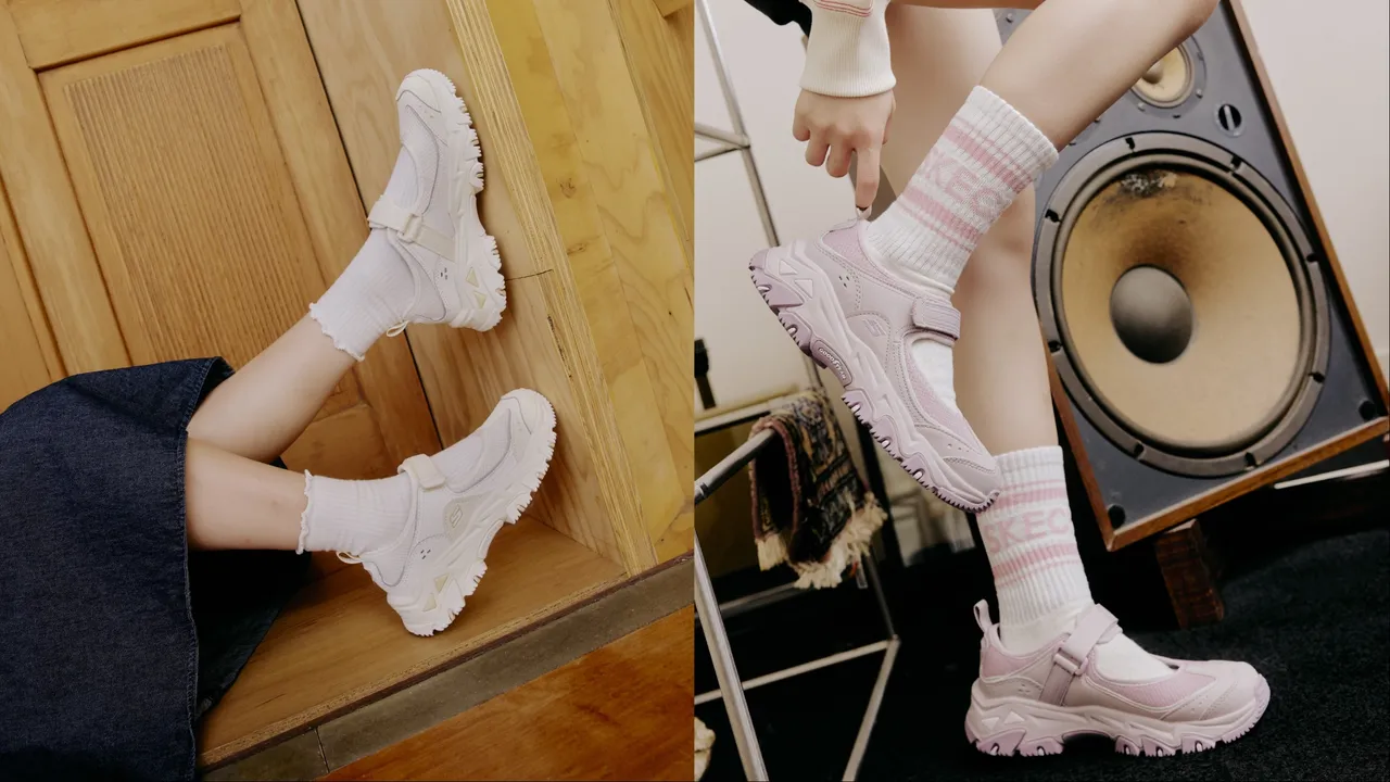 SKECHERS D’LITES HIKER将山系机能与玛莉珍外型融合，各3090元。品牌提供