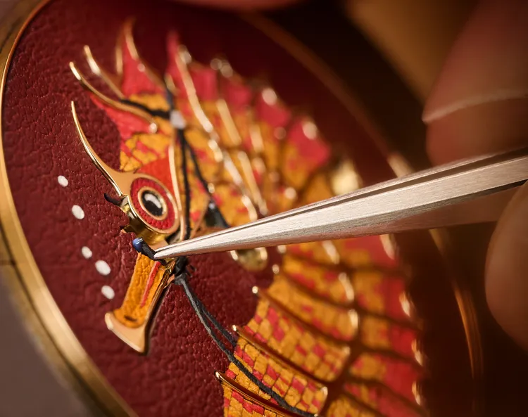 愛馬仕Slim d'Hermès Hippocampe 工藝腕錶。品牌提供