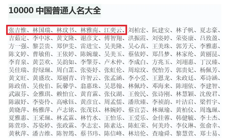 大小名单都有他们！中国5人名爆红　被讥「全网最忙」