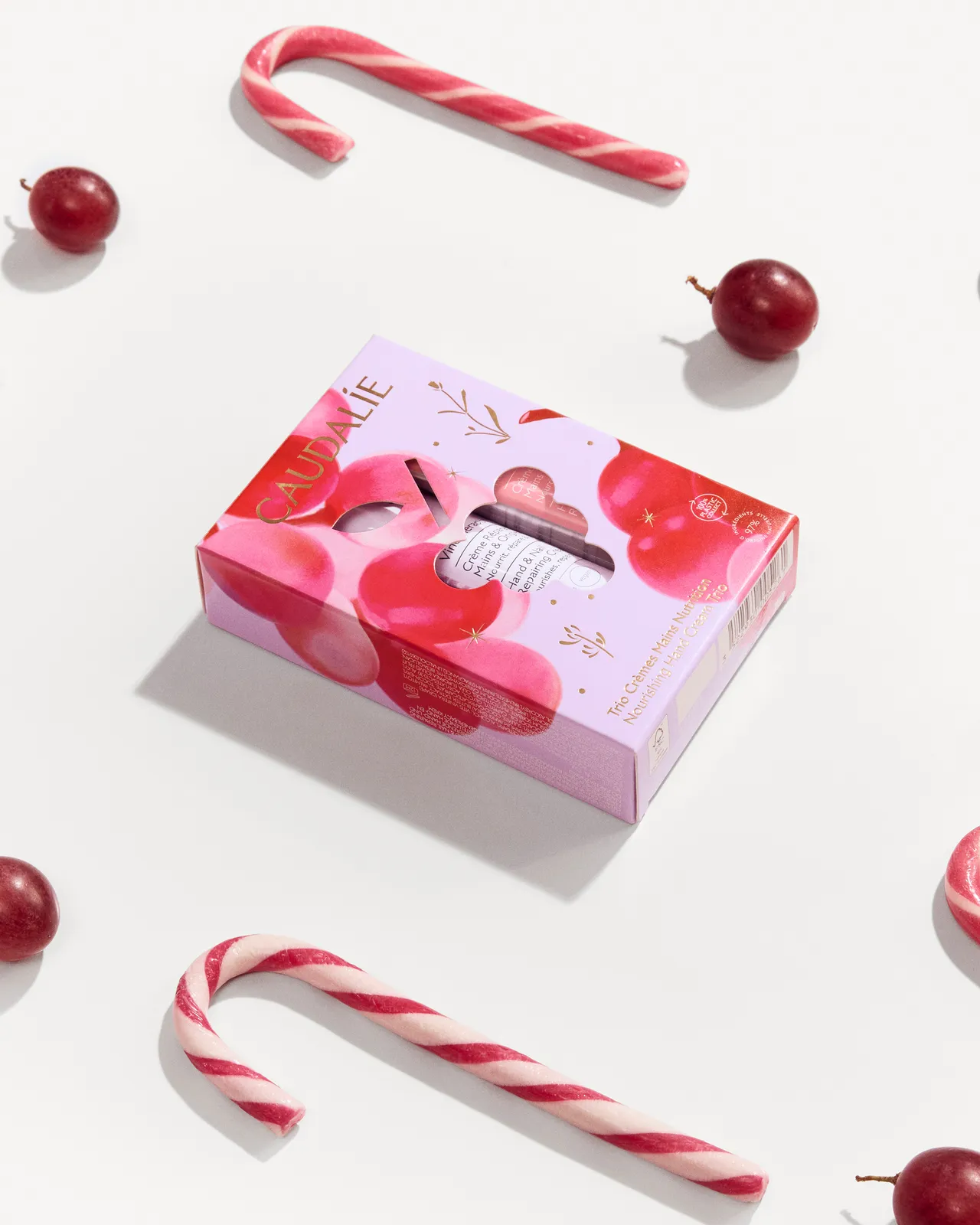 Caudalie法式优雅护手霜3入组（30ml白麝香滋润抗氧润手霜+30ml玫瑰滋润抗氧润手霜+30ml葡萄籽滋润抗氧润手霜），650元。品牌提供