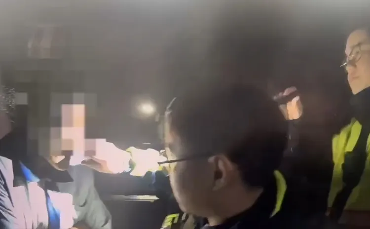 毒品快篩顯示劉男安非他命陽性。翻攝照片