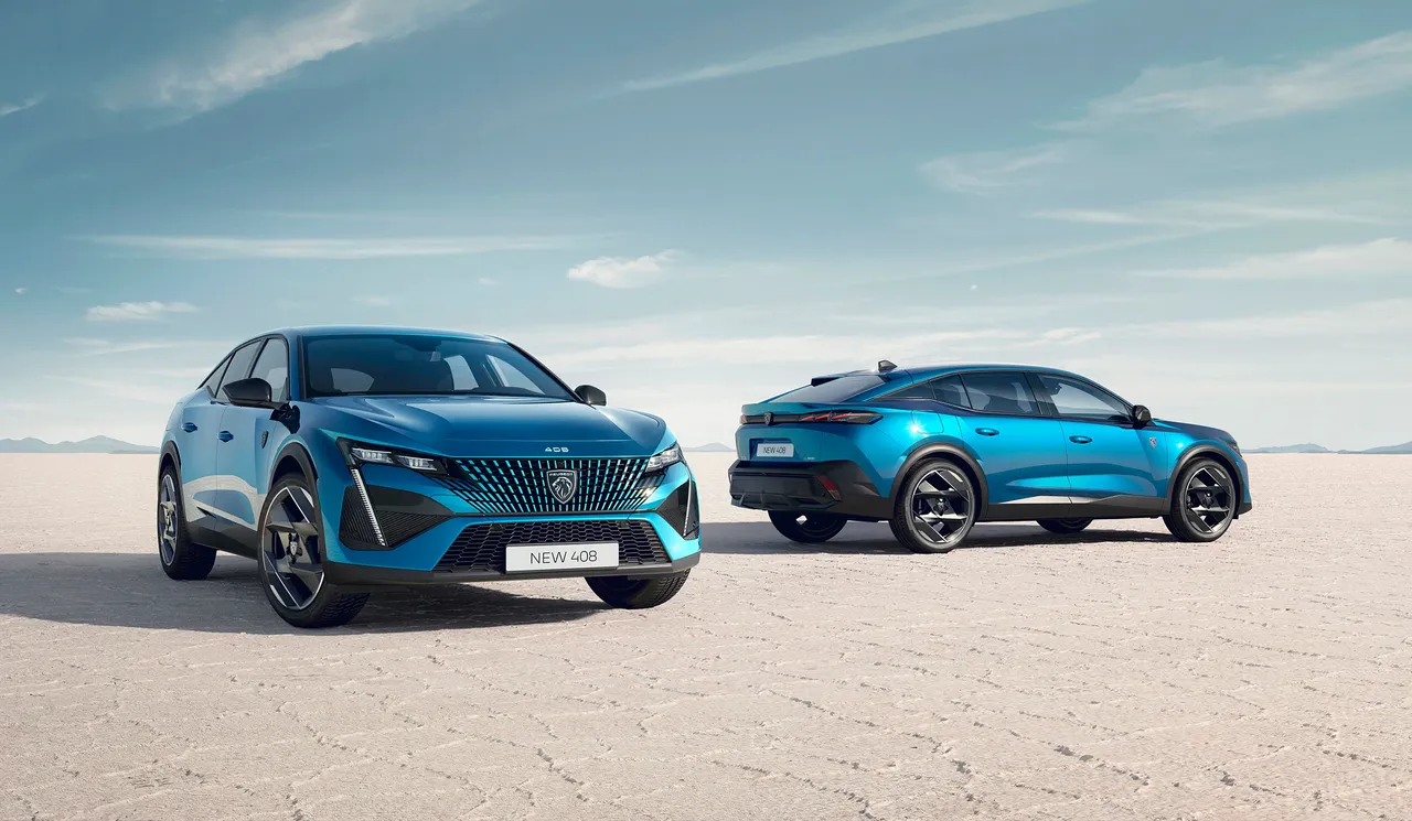 PEUGEOT持续以独具魅力的法式设计语汇、俐落车身线条与新世代i-Cockpit科技座舱吸引消费者。图为PEUGEOT 408。原厂照片