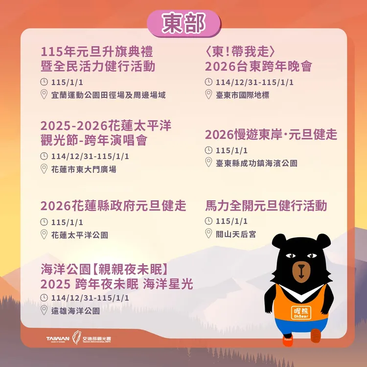 東部跨年、迎曙光活動。觀光署提供