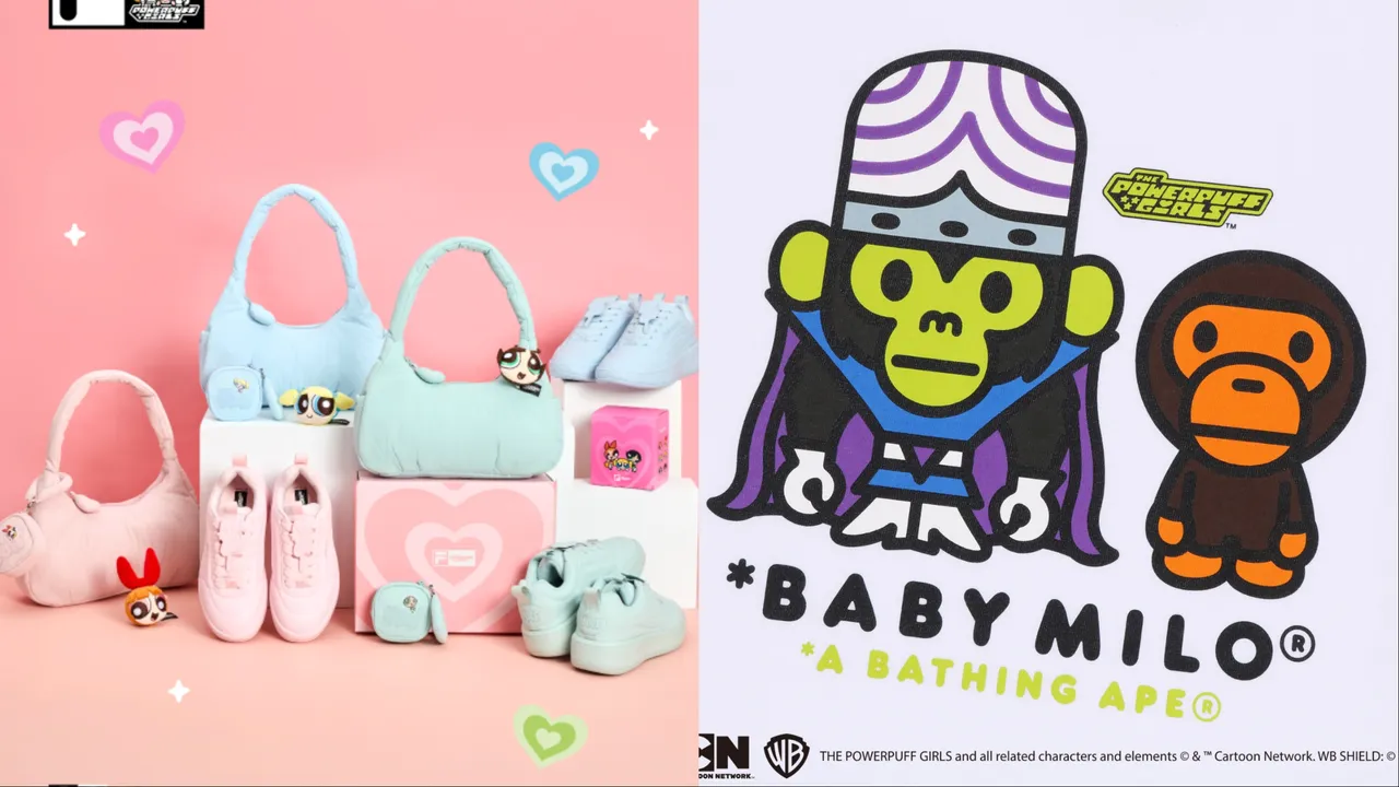 FILA、BAPE雙雙推出《飛天小女警》聯名系列。品牌提供