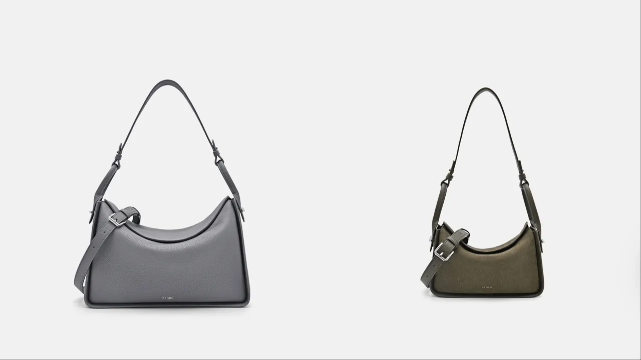 PEDRO Demi Maxi皮革肩背包（左）4990元、Demi皮革经典包（右）4290元。品牌提供