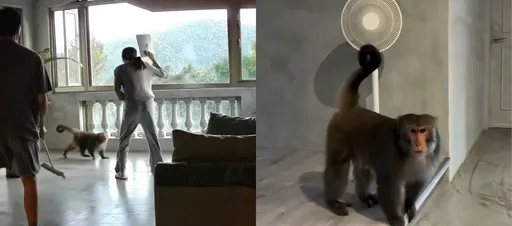 猴子開窗闖進家裡！袁艾菲夫妻嚇傻　人猴大戰影片曝光