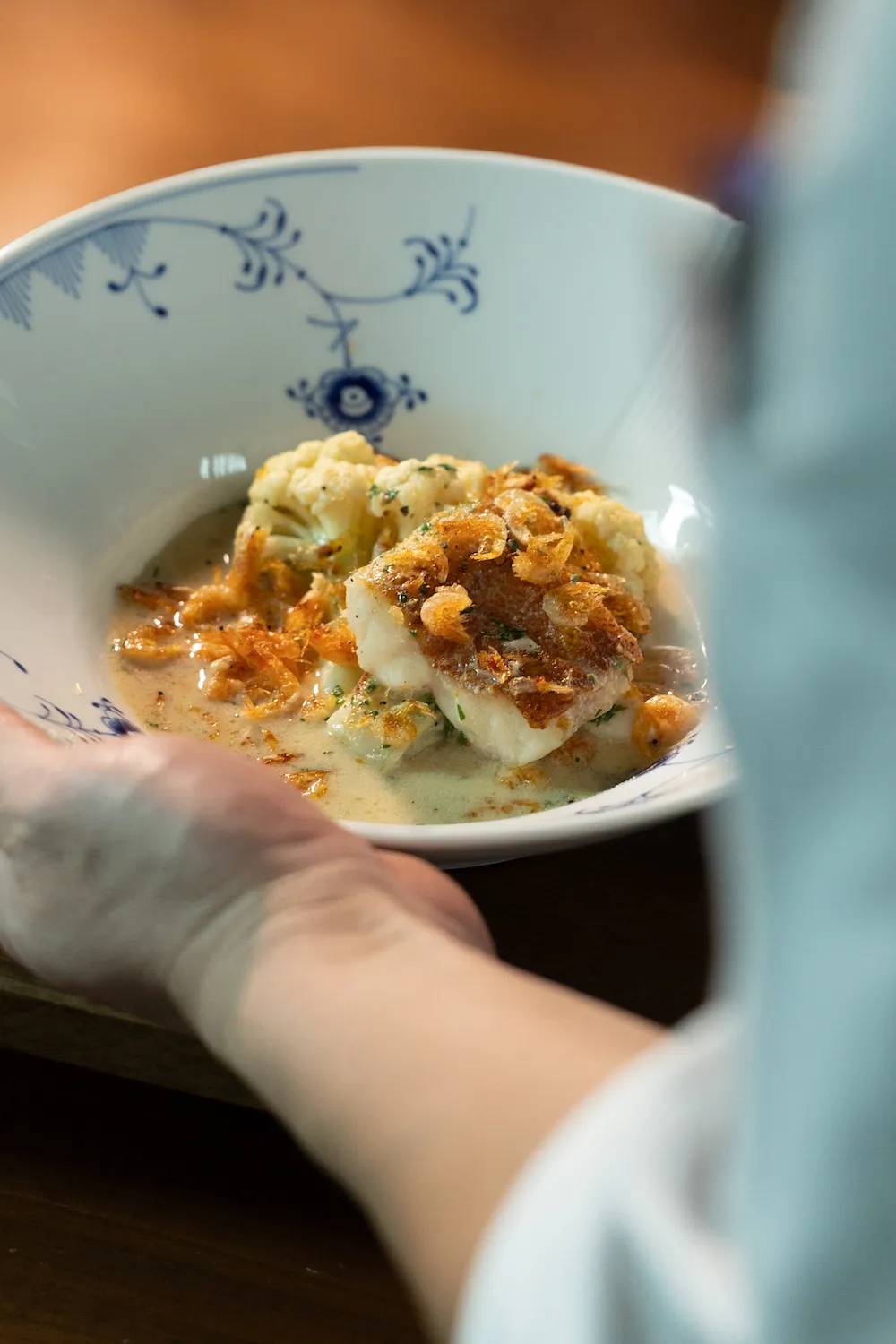 旬鲜鱼 樱花虾 白酒奶油酱。业者提供