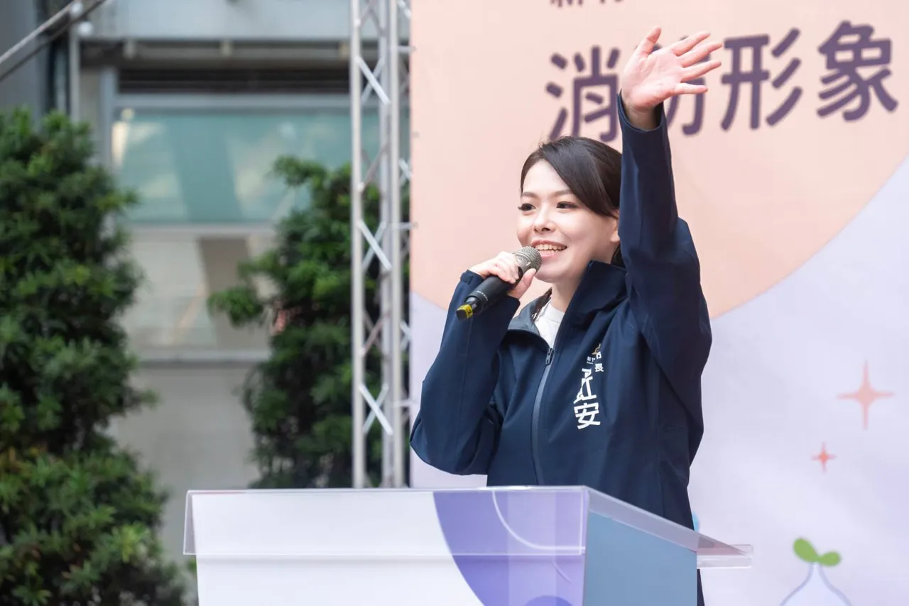 高虹安力挺城市英雄。新竹市府提供