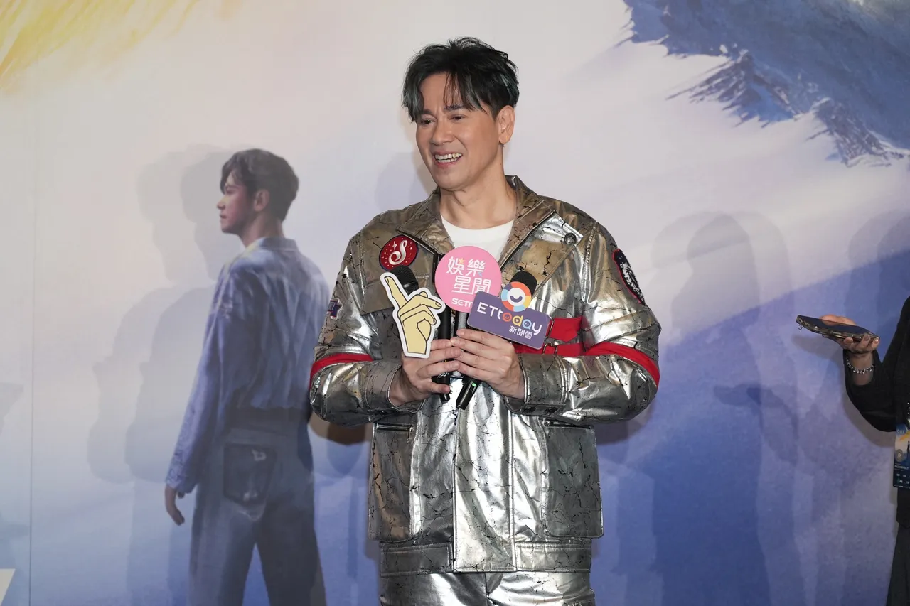 李圣杰昨晚受访到一半突遇大地震，吓到忘记要说什么。彭欣伟摄