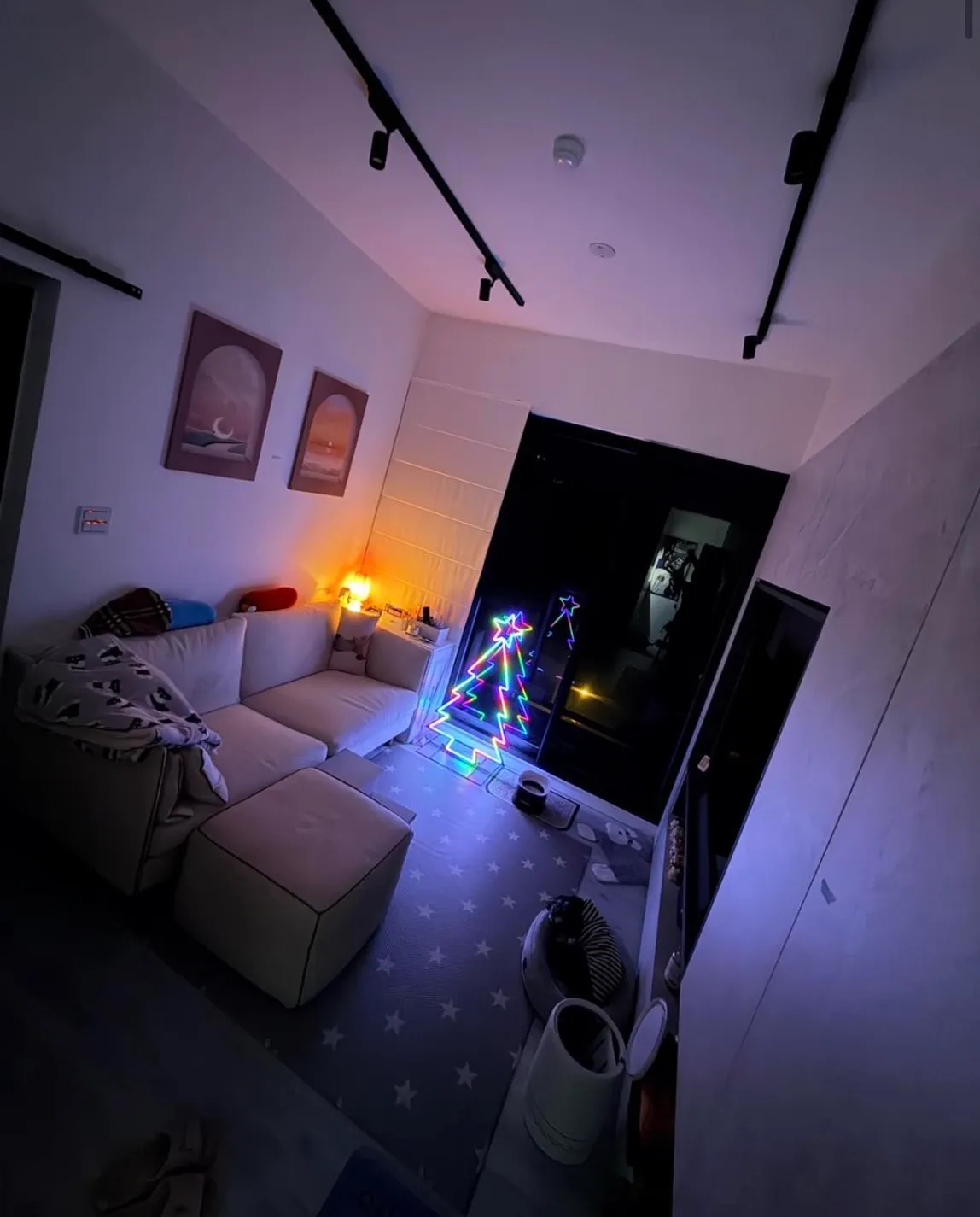 大牙分享第一个圣诞礼物是苗真送的圣诞树。翻摄自大牙IG