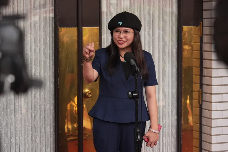 民眾黨立委麥玉珍喊話參選台中市長。彭欣偉攝