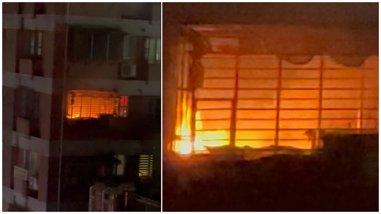 汐止凱旋大地社區「5樓陷火海」 整戶燒到通紅畫面驚人