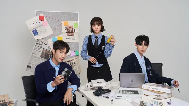 阿本（左起）、木木、夏和熙等搭档新节目。快电商提供