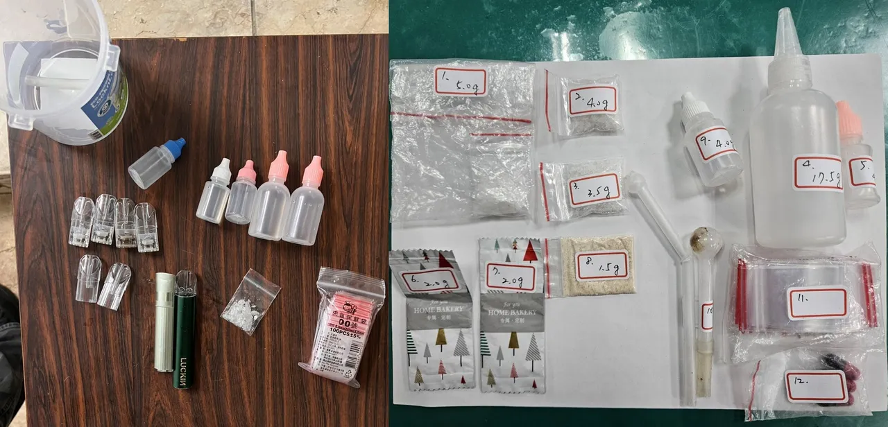 警方在落网的黄男、吴男身上都搜出毒品。民众提供