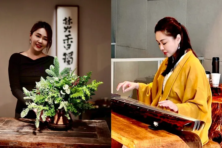 2025這一年，李婉鈺幾乎過著宋朝人的生活，環繞著插花、茶道、焚香、彈古琴，讓日子不再喧囂而是安靜了下來。李婉鈺提供