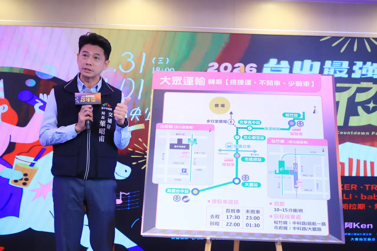 交通局長葉昭甫說明運輸資訊。市府提供