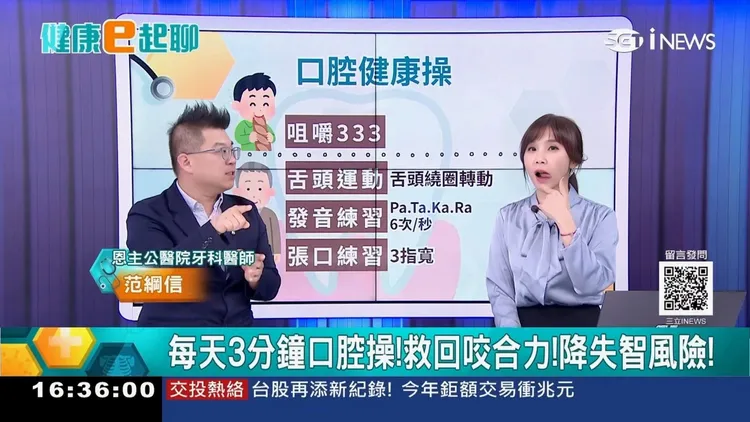 黃倩萍透露歪嘴扮醜原因，是在示範3分鐘口腔操。翻攝黃倩萍臉書