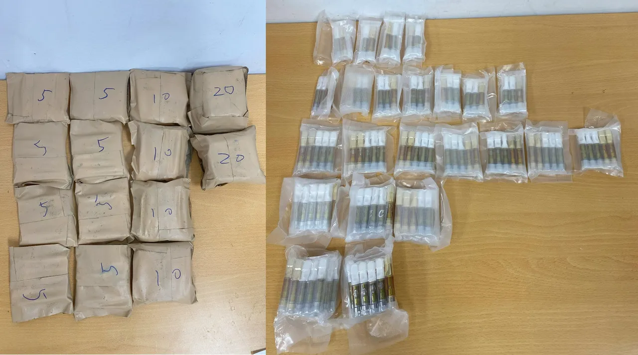 陈男辩称忘记毒品埋在哪里，警方请「可乐」支援，共起出192颗大麻烟弹、市值约60万元。警方提供