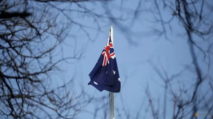 澳洲国旗资料照片。路透社