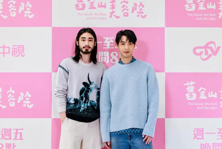 連晨翔（右）和章廣辰今一起出席記者會。中視提供