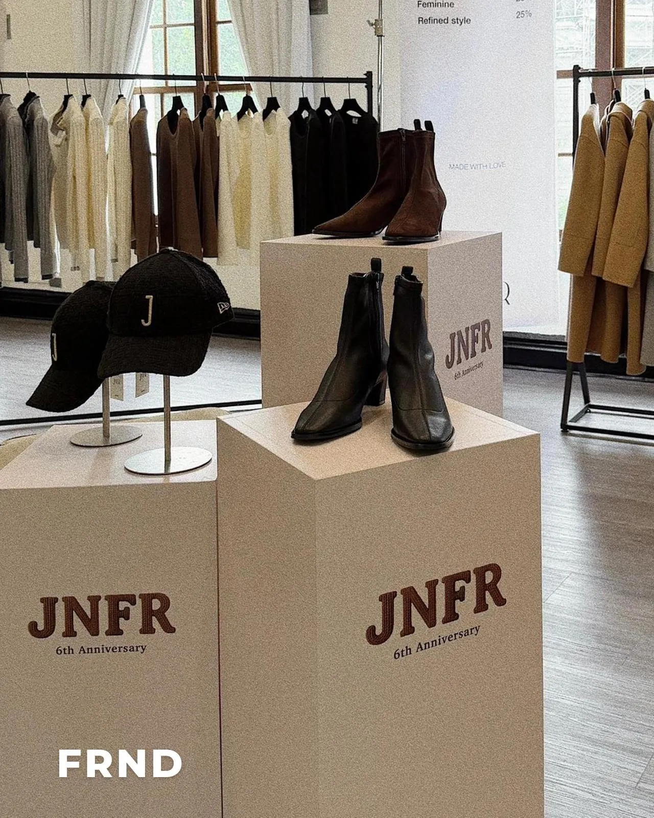 品牌JNFR 6周年台中快閃店。