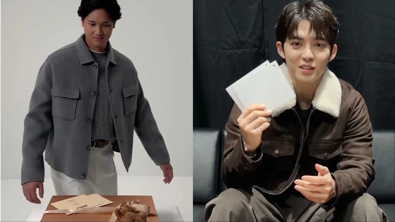 大谷翔平（左）、S.COUPS（右）也玩起聖誕交換禮物。品牌提供